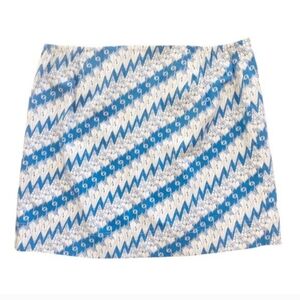 Talbots Blue/White Umbrellas Mini Skirt Sz 22WP NWT $80
